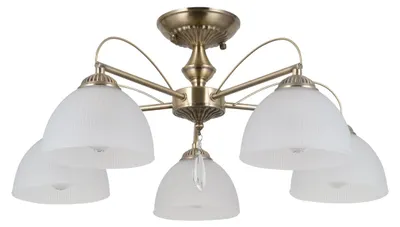Zdjęcie produktu dla Lampa sufitowa MORETI antyczny mosiądz 5xE27x40W metal wym:27x60x60cm IP20 Italux