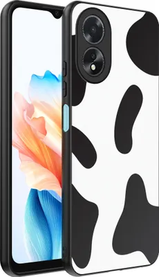 Productafbeelding van Smartphonica telefoonhoesje, geschikt voor Oppo A18, met koeienvlekkenprint - TPU achterkantbescherming met koeienvlekkenmotief