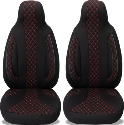 Produktbild von Schonbezüge Sitzbezüge für Seat Leon 1 1M Bj 1999-05 in Schwarz/Rot PL402