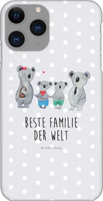 Produktbild von Mr. & Mrs. Panda Iphone 11 Pro Handyhülle Koala Familie zwei - Grau Pastell - Geschenk, Premium Kunststoff, Beste, Muttertag, Koalabär, Handy Case