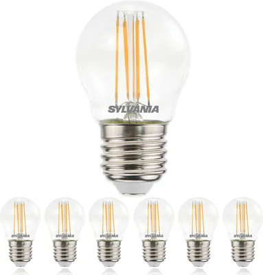 Produktbild von SYLVANIA LED Glühbirne E27 Warmweiß | Dimmbar | 40W Glühbirne Ersatz | 470 Lumen | 2700K Filament Leuchtmittel | 6er Pack