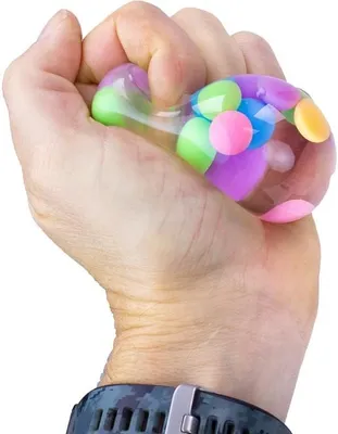 Produktbild von 1 x Quetschball Squish-Ball mit bunten Perlen, ca. 5,5cm