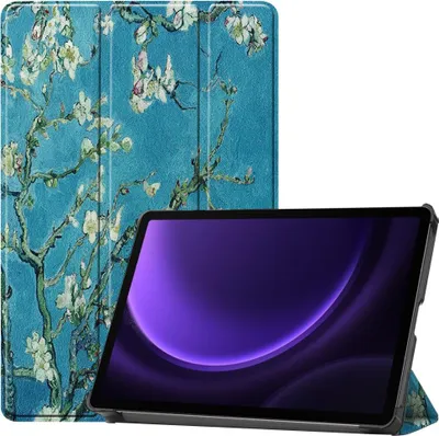 Produktbild von Samsung Galaxy Tab S10 FE / S9 FE Hülle - Coverup Tri-Fold Ständer Klapphülle mit Schlaf/Wach-Funktion - Blüte