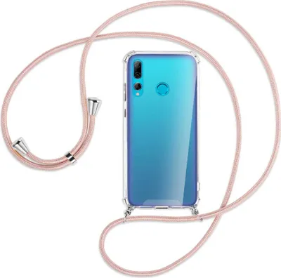 Produktbild von Handykette Backcover-Schutzhülle mit Band (Metall silberfarben) für Huawei P Smart Plus 2019 - roségold