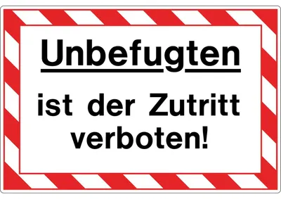 Produktbild von Hinweisschild Zutritt verboten 300 x 200 mm