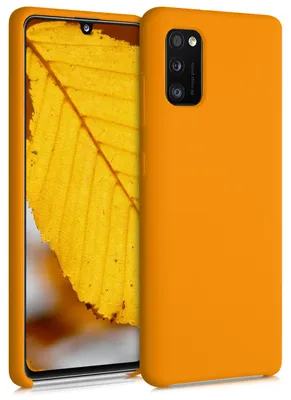 Produktbild von kwmobile Handyhülle für Samsung Galaxy A41 Hülle - Case Silikon - Kabelloses Laden - Schutzhülle Cover in Apricot