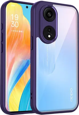 Produktbild von Hülle für Oppo Reno8 T 5G Transparente Rückseite TPU Bumper Stoßfest Handyhülle Lila