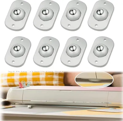 Produktbild von Selbstklebende Mini-Rollen, 8 Stück 360° Schwenkbare Kugelrollen für Küchengeräte, Möbel und Kleingeräte, Kleberollen für DIY, Mülleimer(Weiß)