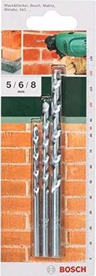 Produktbild von Bosch 3tlg. Steinbohrer-Set 5 / 6 / 8 mm