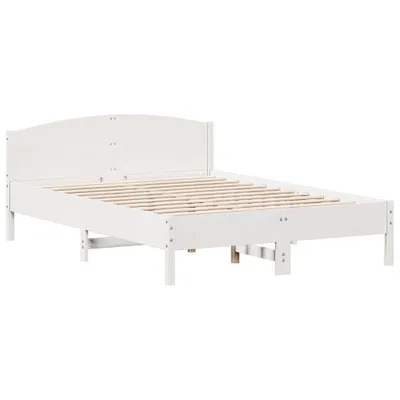 Produktbild von Massivholzbett ohne Matratze Weiß 120x200 cm Kiefernholz