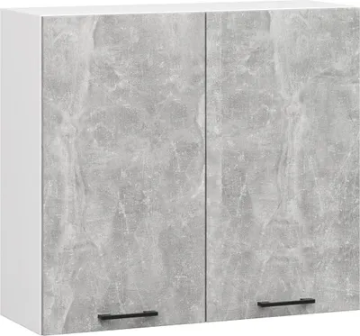 Image de Meuble haut de cuisine 80 cm VERMINA - blanc / béton