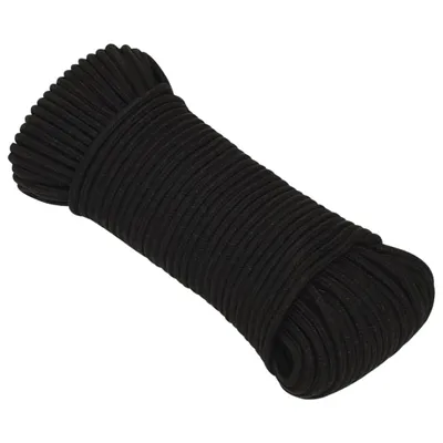Immagine prodotto di vidaXL Corda da lavoro nera 4 mm 100 m poliestere