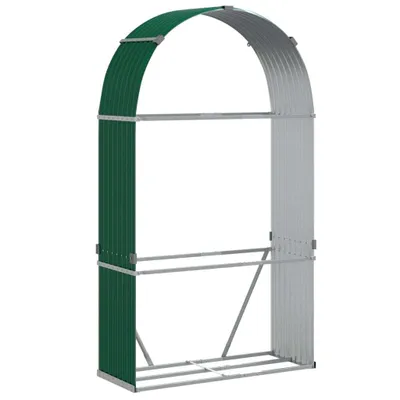 Obrázek produktu pro vidaXL Přístřešek na palivové dřevo zelený 120x45x210 cm Pozinkovaná ocel