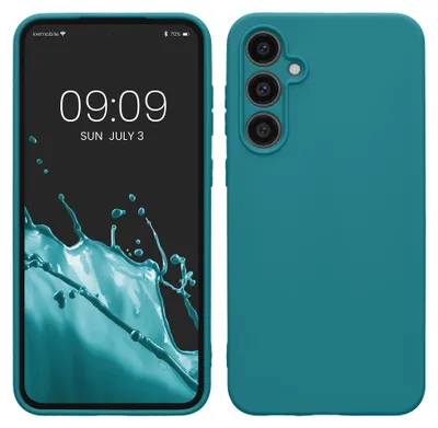 Produktbild von kwmobile Handyhülle für Samsung Galaxy S23 FE Hülle - TPU Case - Kabelloses Laden - Schutzhülle Cover in Petrol matt