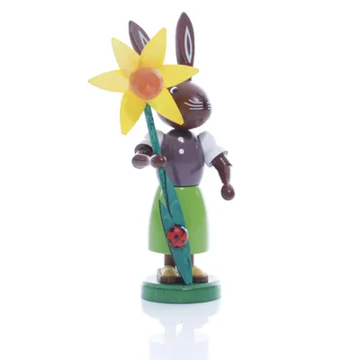 Produktbild von Osterfigur Hase mit Blume Höhe ca 9 cm NEU