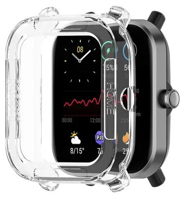 Immagine prodotto di Custodia subtel TPU compatibile con Amazfit GTS 2 mini protezione, bumper per smartwatch bracciale fitness, Trasparente, assorbe urti, evita danni e costose riparazioni