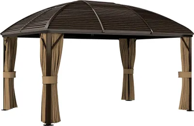 Produktbild von Wasserdichter Gartenpavillon, 4 x 3 x 2,8 m, Braun