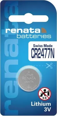 Produktbild von Renata Batterie Lithium Knopfzelle CR2477N 3V Blister (1-Pack) CR2477N