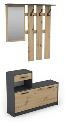 Immagine prodotto di Armadio in legno con 2 cassetti, dimensioni 97 x 190 cm