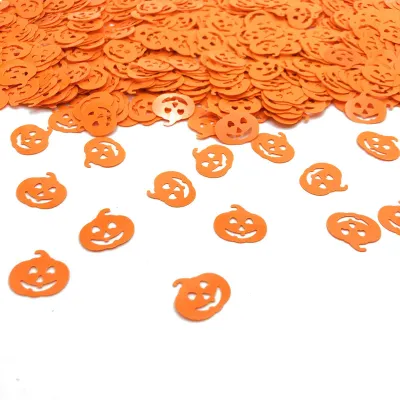 Kürbis Konfetti Halloween Tischdeko Glitzer Gold 45g