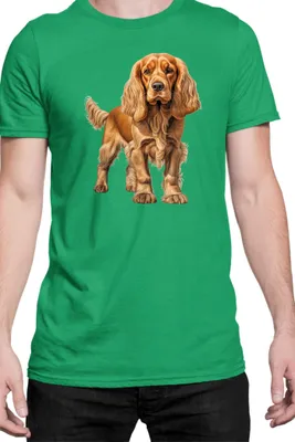 Produktbild von Herren T-Shirt Dogs Breeds Cocker Spaniel Dog Breed 005, Man M / Grün
