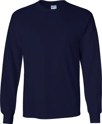 Image de Gildan Ultra T-shirt manches longues homme col rond BC477 (XL) (Bleu marine)