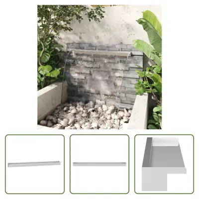 Obrázok produktu pre The Living Store Bazénový vodopád obdĺžnikový z nerezovej ocele 110 cm