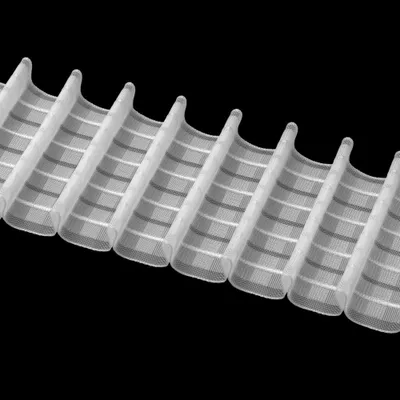 Produktbild von Gardinenband 50m Bleistiftfalte Multitaschenband Transparent-80mm 1:2.5 Kräuselband Faltenband