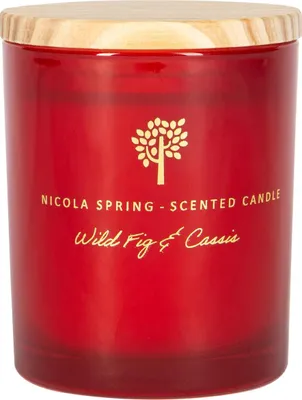 Produktbild von Nicola Spring Soja Wachs duftende Kerze - Gla-Aromatherapie-Geschenk fÃ1/4r sie - 21 Stunden Burn Time - 130g - wilde Feige & Cassis