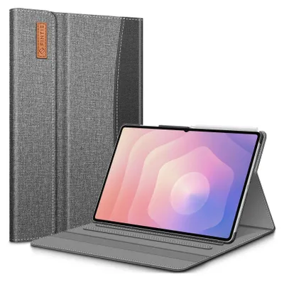 Produktbild von Fintie Hülle für Samsung Galaxy Tab S11 Ultra 14.6 Zoll 2025 Tablet SM-X930/X936, Multi-Winkel Betrachtung Folio Schutzhülle mit Dokumentschlitze und Auto Schlaf/Wach, Dunkelgrau