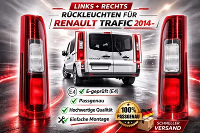 Obrázok produktu pre Zadné svetlo Zadné svetlo ľavé a pravé Pre RENAULT TRAFIC 2014 | Testované podľa E4 | Kvalita OEM
