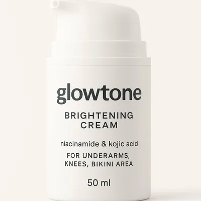Produktbild von Glowtone Brightening Cream (50ml) Für strahlende, ebenmäßige Haut an Armen, Beinen und anderen Körperstellen.