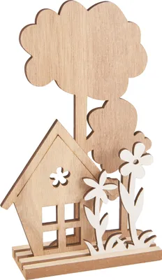 Produktbild von VBS Holz-Steckmotiv "Haus im Grünen", 4-tlg.
