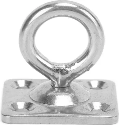 Produktbild von Edelstahl Deckenhaken 5mm, korrosionsbeständig, für Salzwasser & maritime Nutzung – U-Form & Ösenplatte, langlebig