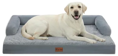 Orthopädisches Hundebett XL, wasserdicht, Memory-Schaum, grau