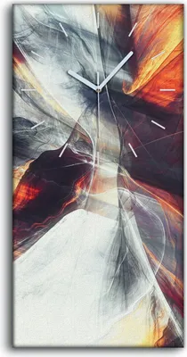 Produktbild von Wohnzimmer-Bild Leinwand Uhr Geräuschlos 30x60 Malerei Abstrakte Kunst - weiße Hände