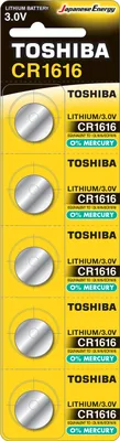 Produktbild von Pack of 5 Batterien ofbutton toshiba cr1616/ 3v