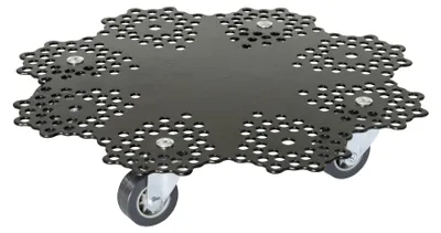 Produktbild von WAGNER Pflanzenroller NOSTALGIE Ø 30 x 5,5 cm, Innen- & Außenbereich, Stahl schwarz, Ornamente, Tragkraft 100 kg - 20094901