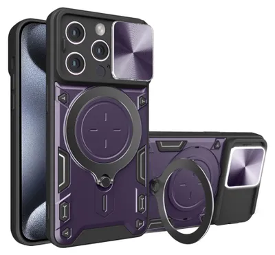 Produktbild von Techsuit CamGuard Pro Back Cover Hülle für Apple iPhone 15 Pro - Lila