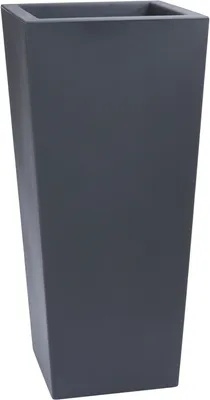 Produktbild von Garden Italia Vasen Quadratische hohe Übertopf-Eingangsvase EPQU Side 42 cm - Höhe 93 cm - aus anthrazitfarbenem Harz - frostbeständig - stoßfest - leicht modern, l