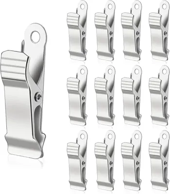 Imagen del producto de Mini pinzas de cocodrilo de metal, 12 unidades, de 1,3 cm de ancho, para trabajos creativos
