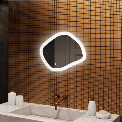 Obrázek produktu pro Koupelnové zrcadlo 64x54cm - oválný s LED osv?tlením - LED Dual a dotykový senzor