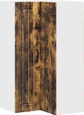 Zdjęcie produktu dla Szafka narożna ścienna vidaXL LUCCA, dąb wędzony, 57 x 57 x 100 cm