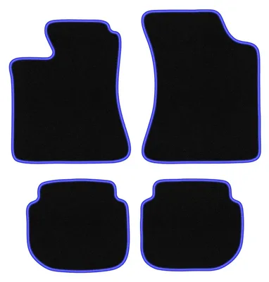 Produktbild von Fußmatten Velours Schwarz/Blau für Volvo 440 / 460 1988-1996 Set 4-tlg
