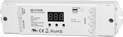 Produktbild von SR-2102B DMX512 RGBW LED Decoder und Controller 4-Kanal 12-48V DC 20A