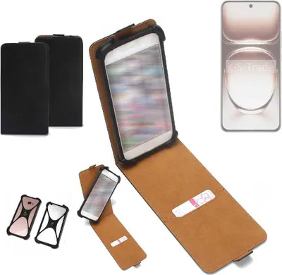 Produktbild von K-S-Trade Handyhülle Schutzhülle kompatibel mit Oppo Reno12 CPH2625 Hülle Case Cover Flip Style Bumper schwarz 1x