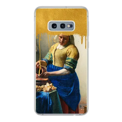 Produktbild von MuchoWow® Handyhülle Schutzhülle Hülle für Samsung Galaxy S10e Milchmädchen - Gold - Alte Meister Silikon Softcase Handy Hülle - Handy