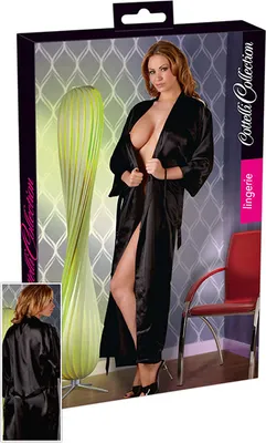 Produktbild von Cottelli Collection - Kimono schwarz, Größe:L/XL