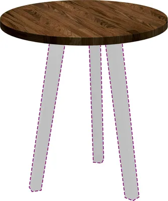 Image de Plateau de table Marron foncé Ø 50 x 2,5 cm