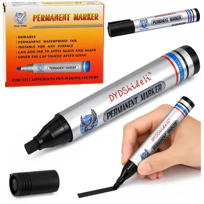 Zdjęcie produktu dla Marker wodoodporny, trwały, z okrągłą końcówką, czarny